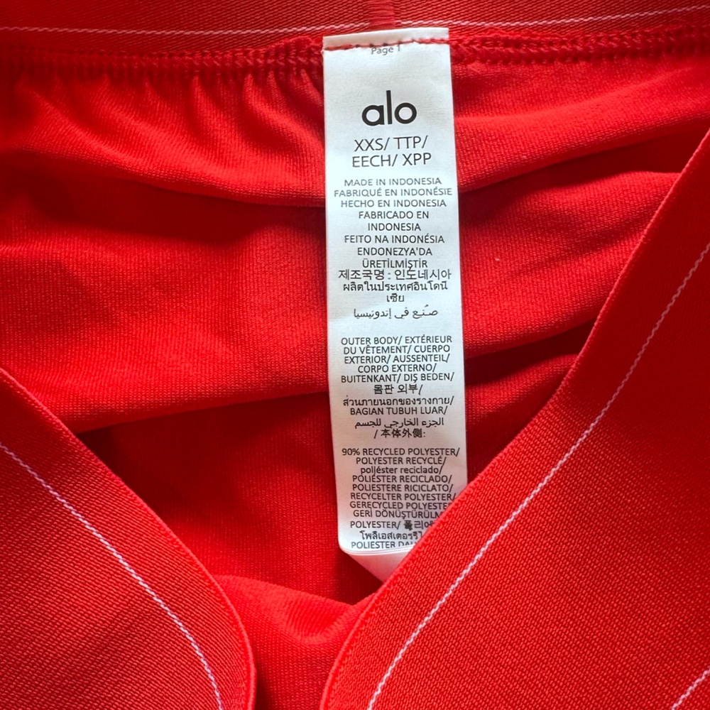 NWT ALO Yoga Match Point Tennis Skirt bright Red size xxs - sold out online - Picture 6 of 9